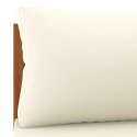  Moduł sofy narożnej z kremową poduszką, drewno akacjowe